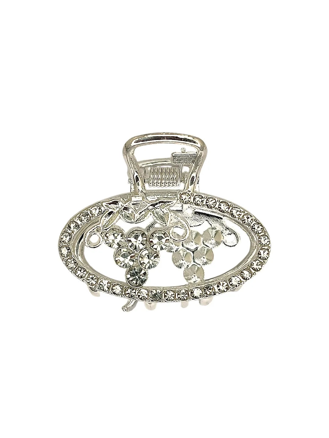 Women Set of 3 Stone-Studded Oval Shaped Claw Clip