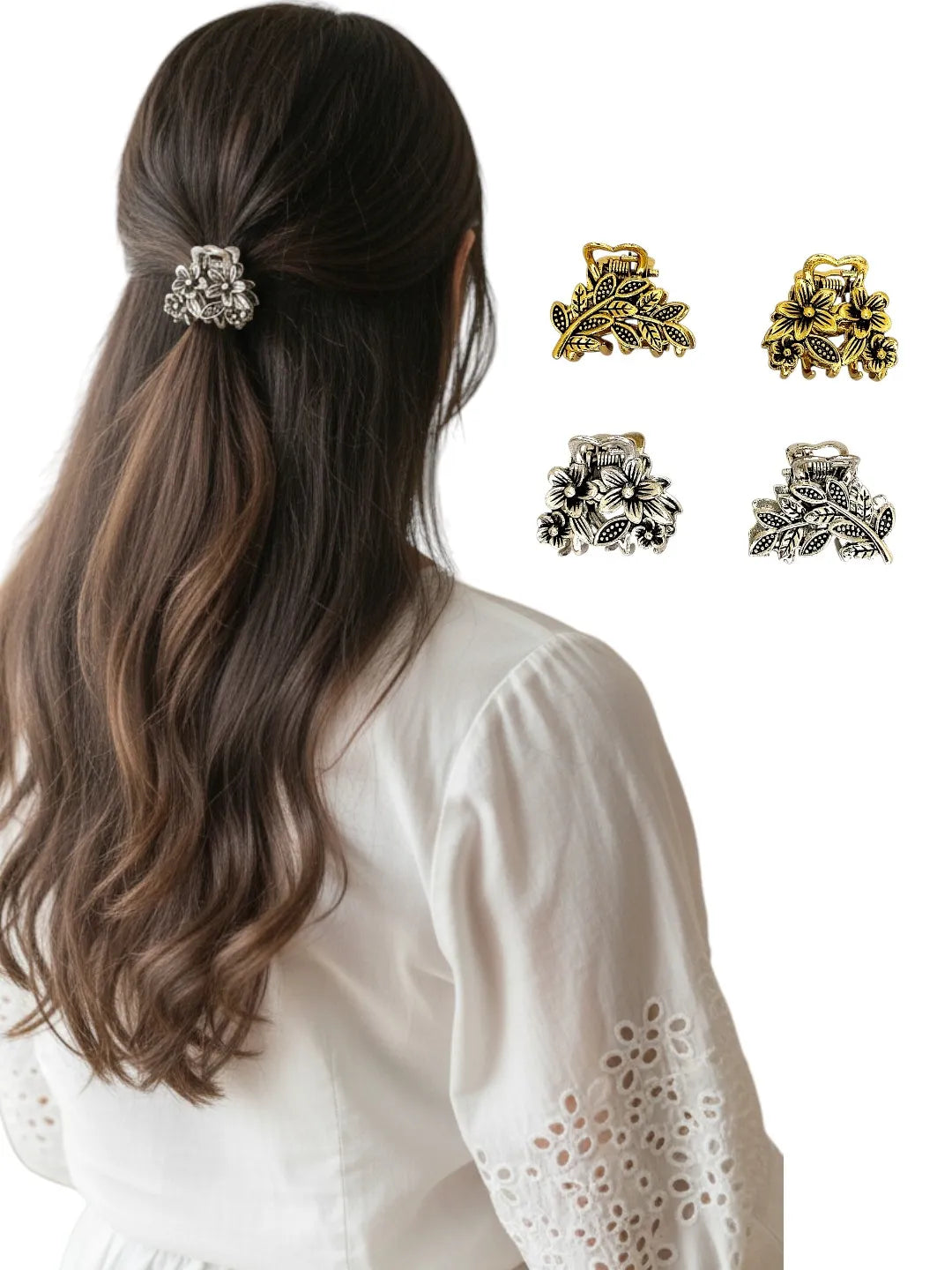Women Set of 4 Metal Claw Clip