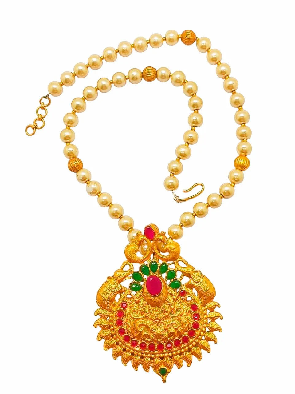 Gold Plated Pearl Beaded Jewellery Set