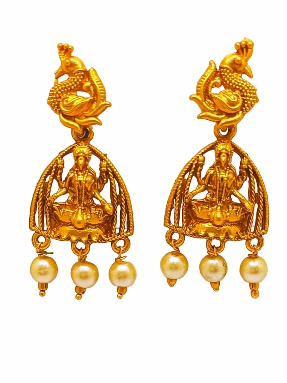 Gold Plated Pearl Beaded Jewellery Set