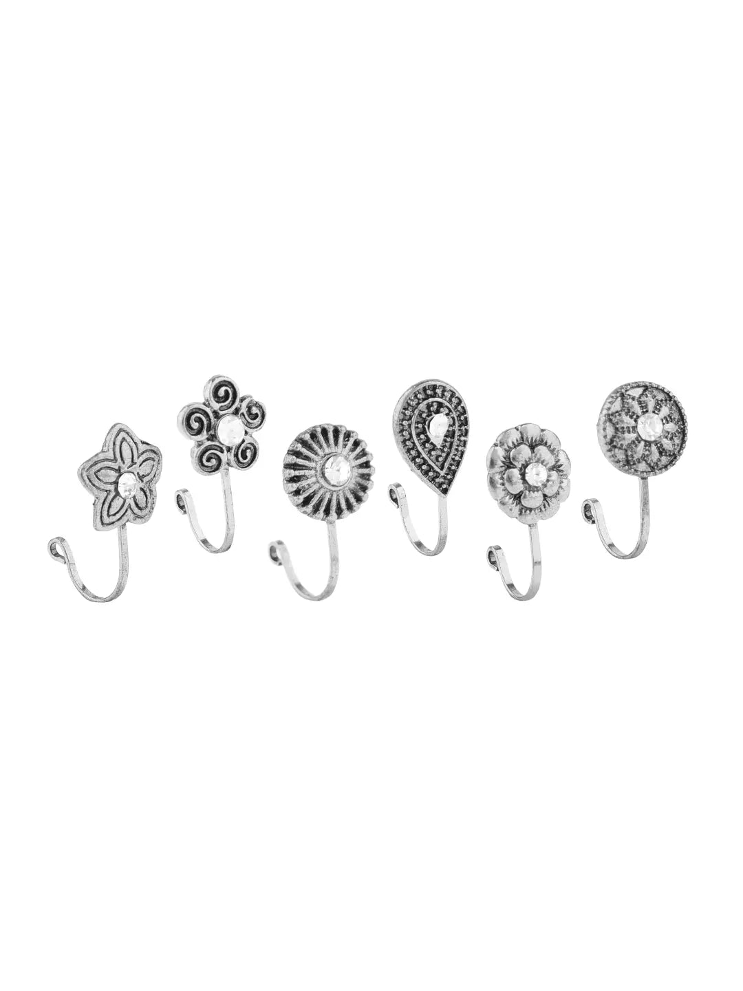 Silver Oxidised Nosepins