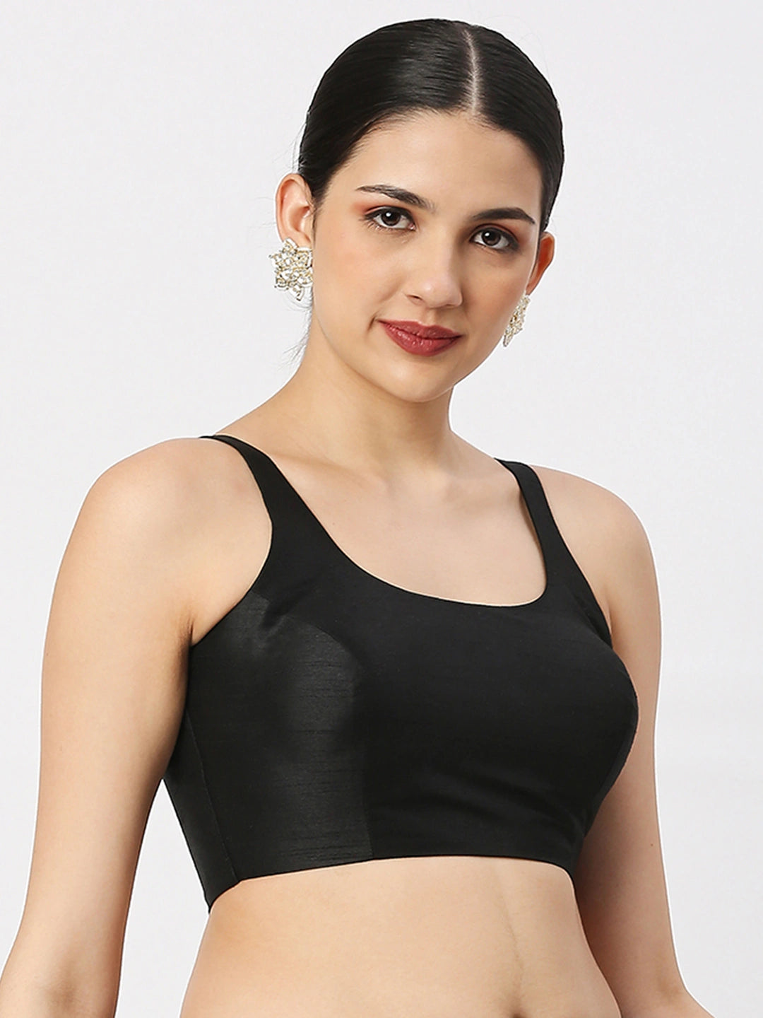 Chic Ebony Sleeveless Blouse