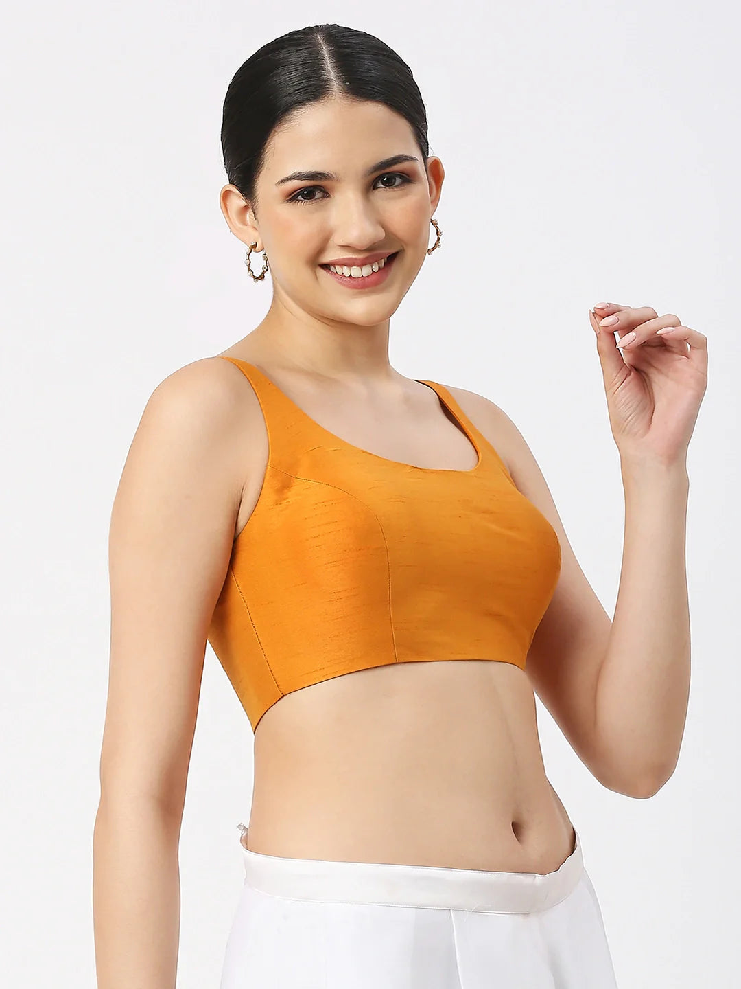 Mustard Yellow Silk Blouse