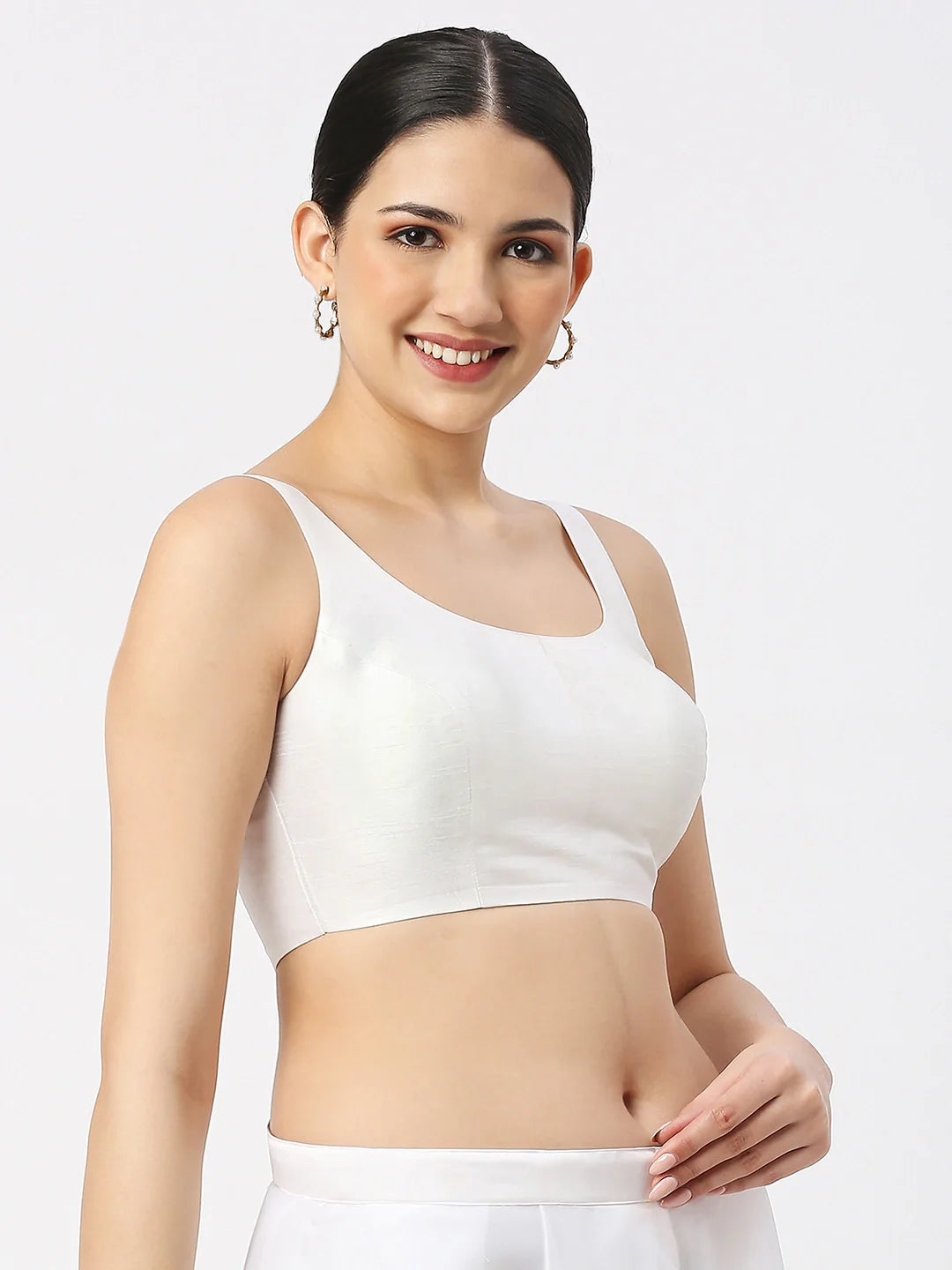 Pure White Silk Blouse