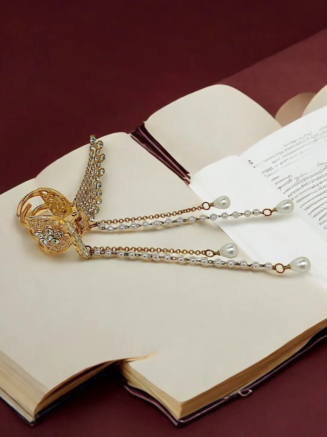 Rose Gold Plated Embellished Claw Clip