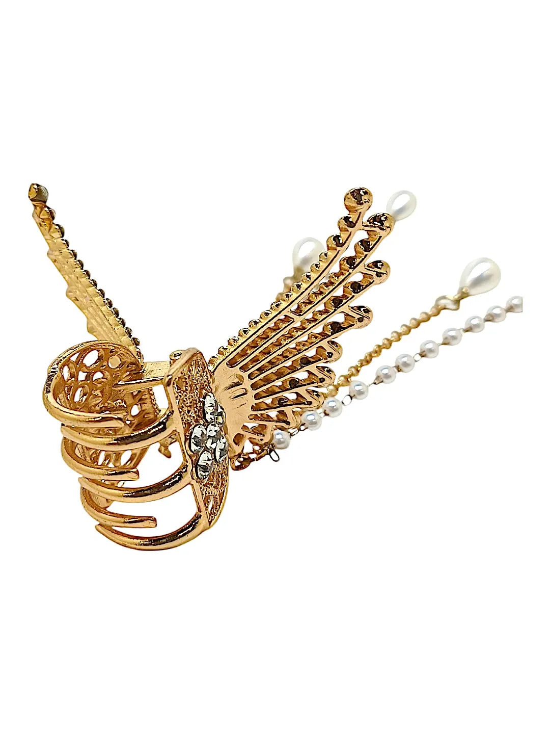 Rose Gold Plated Embellished Claw Clip