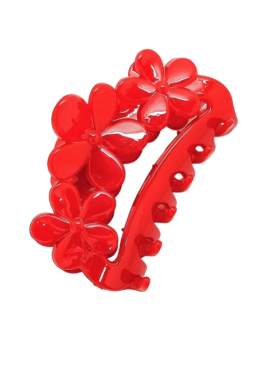 Set Of 3 Diff Floral Claw Clips