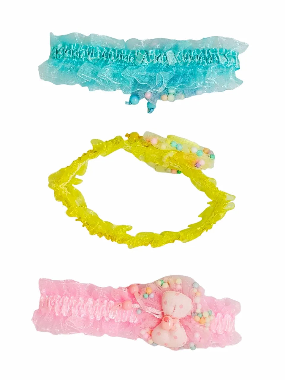 Set of 3 Lace Bow Hairbands for Kids