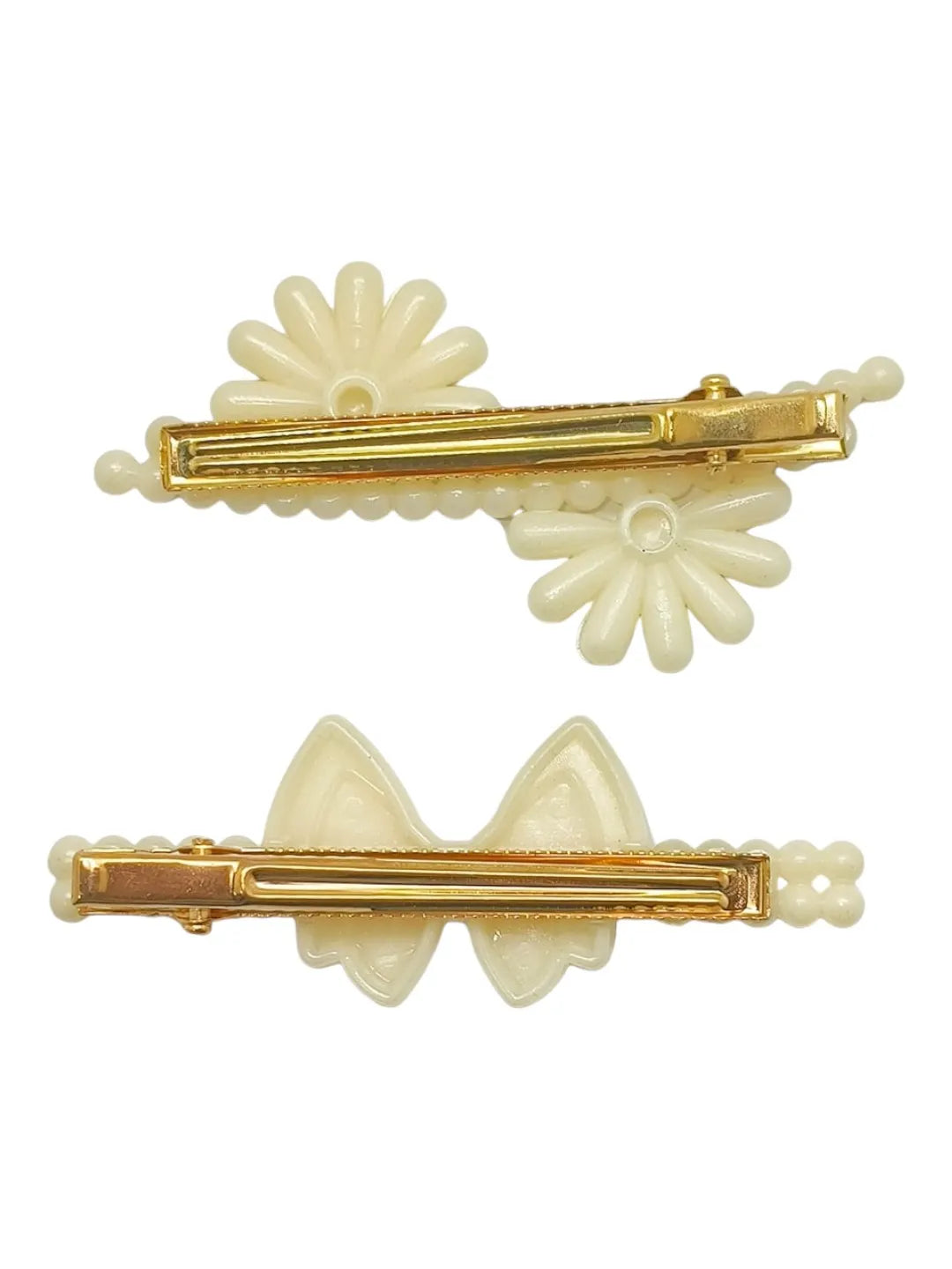 Set Of 3 Beaded Alligator Hair Clips