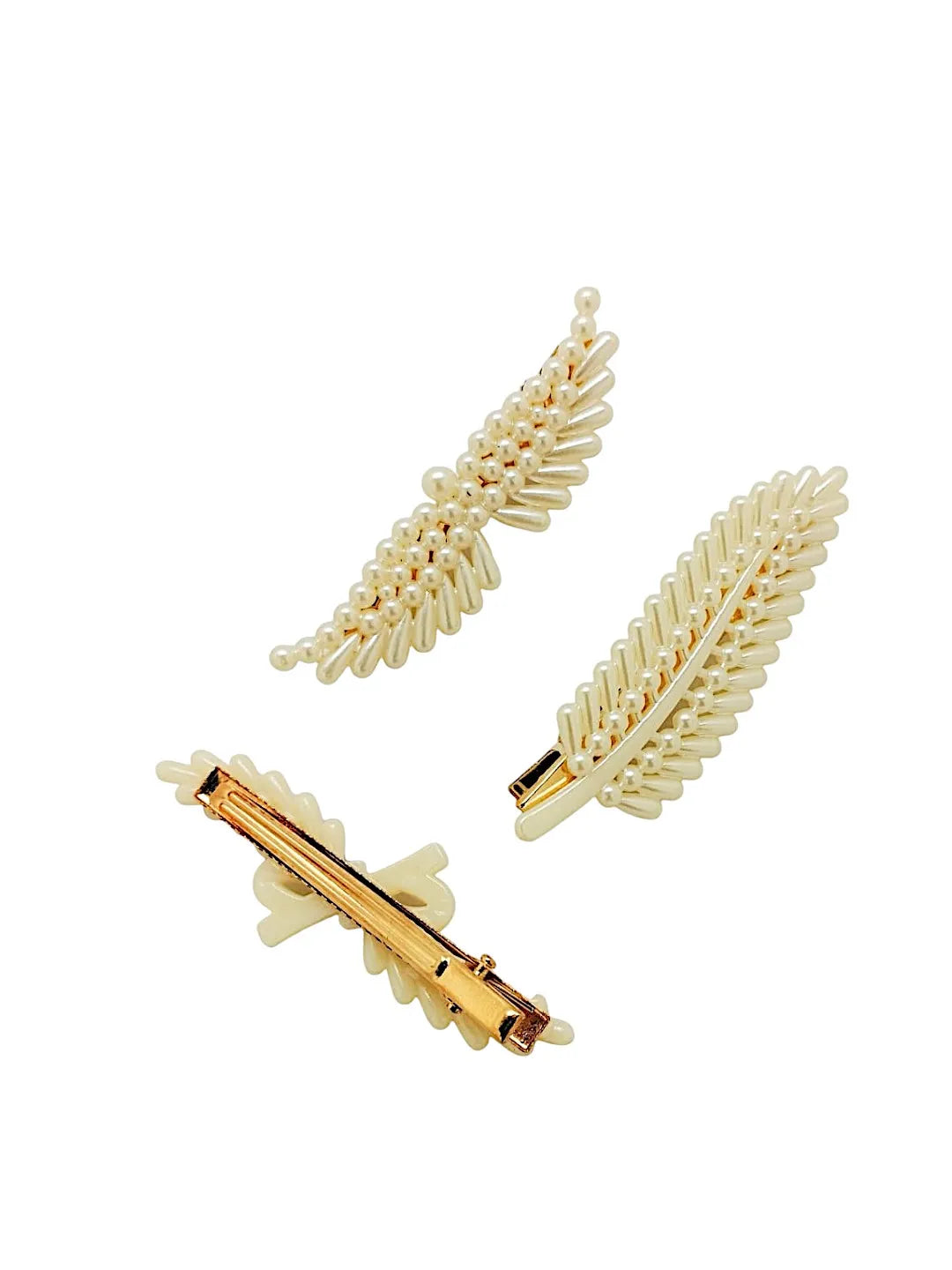 Set of 3 Beaded Tic Tac Hair Clip