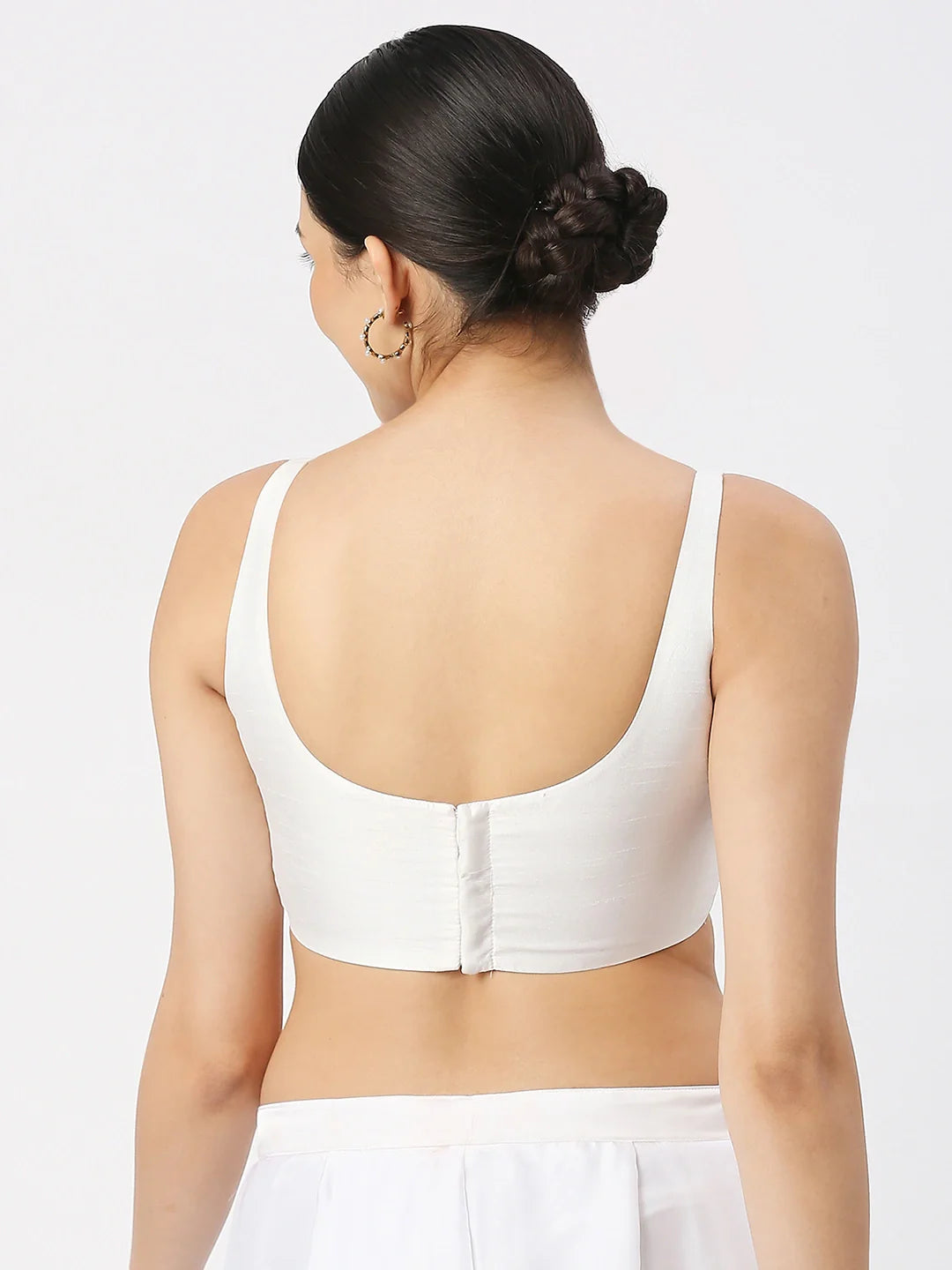 Pure White Silk Blouse