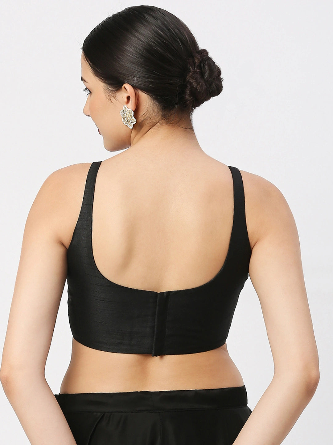 Chic Ebony Sleeveless Blouse