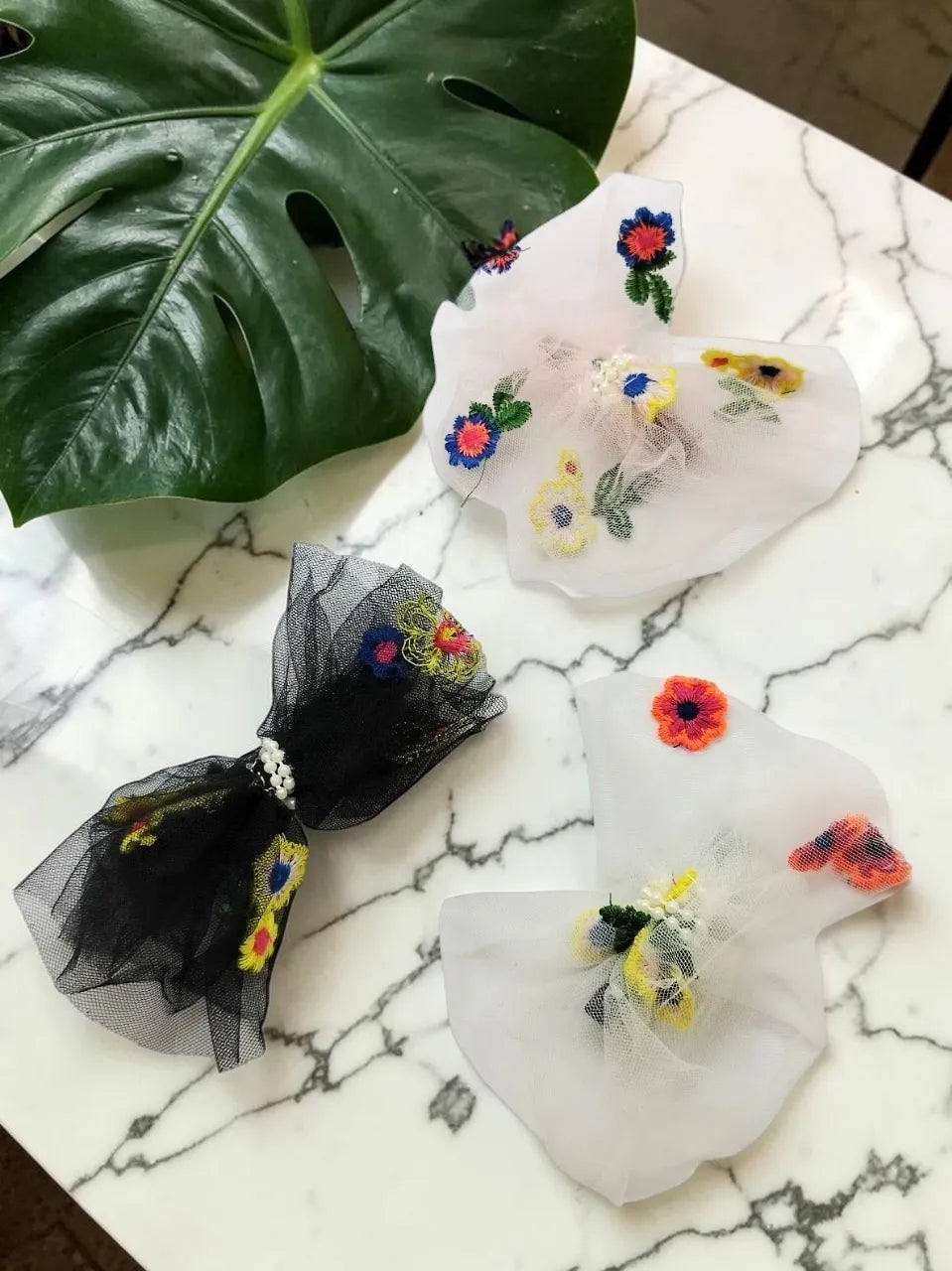 Girls Set of 3 Beaded Alligator Hair Clip