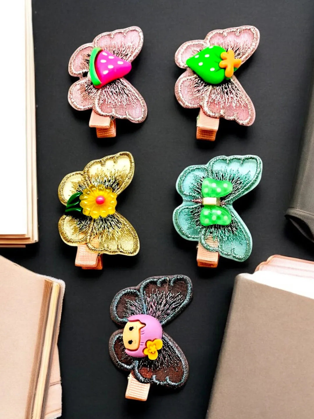 Girls Set of 5 Alligator Hair Clip