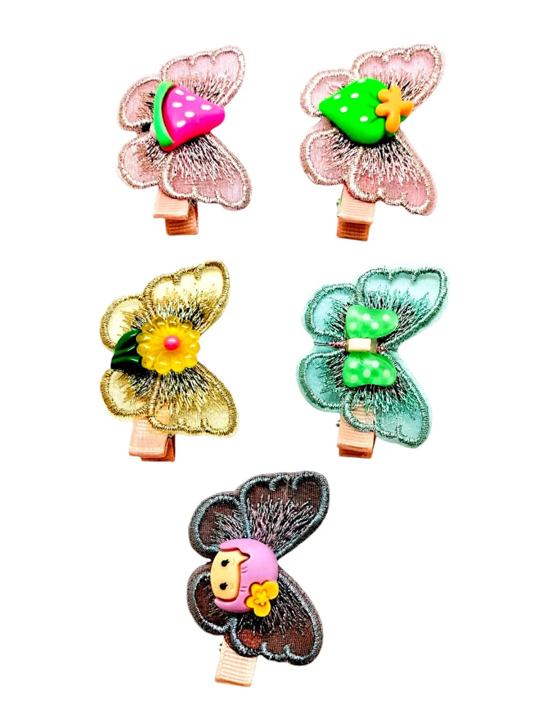 Girls Set of 5 Alligator Hair Clip