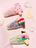 Set Of 5 Embellished Tic Tac Hair Clip