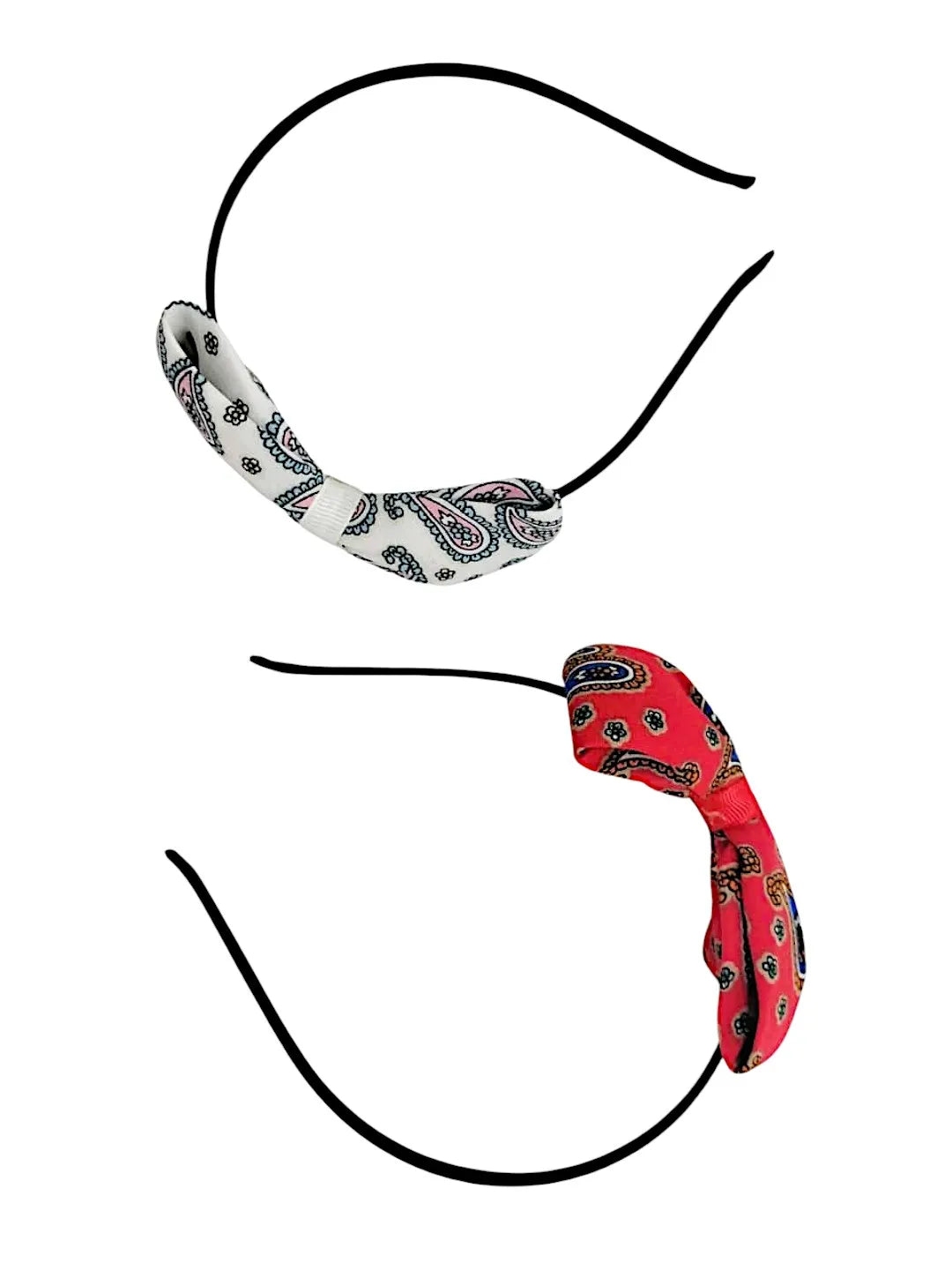 Set of 2 Paisley Printed Bow Hairbands
