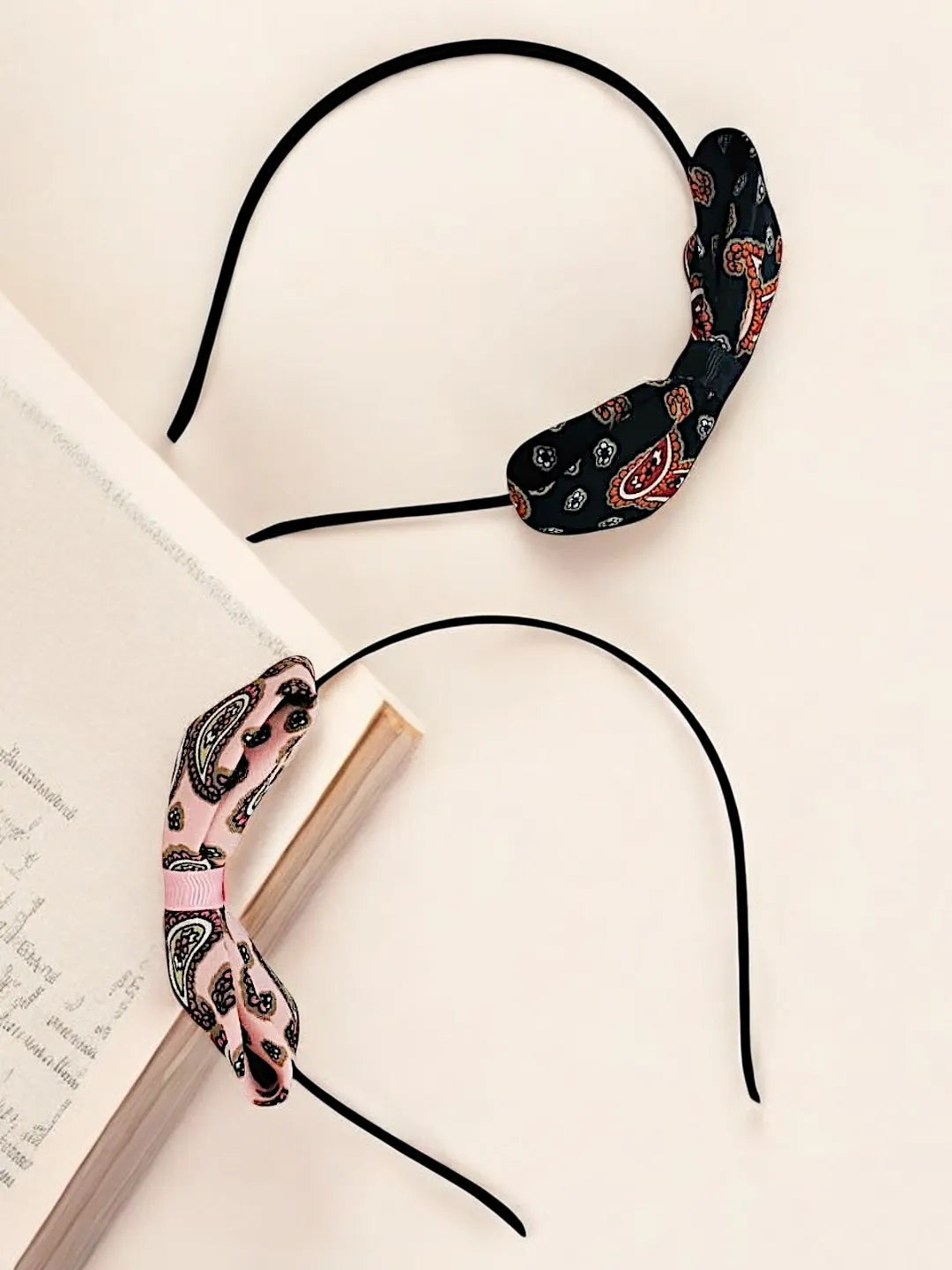 Set of 2 Paisley Printed Bow Hairband