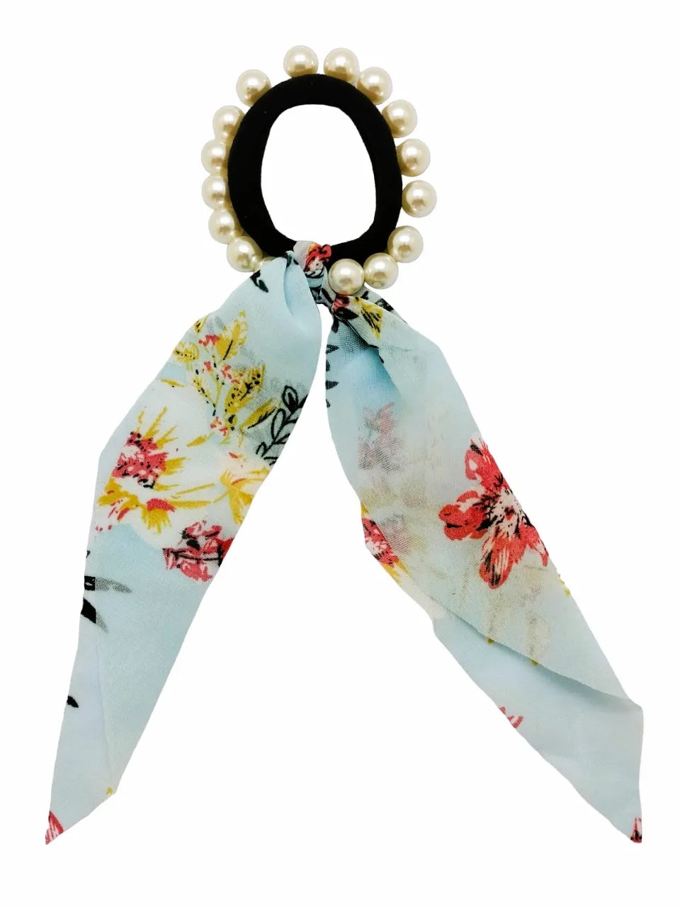 Set Of 3 Floral Ponytail Rubber Band
