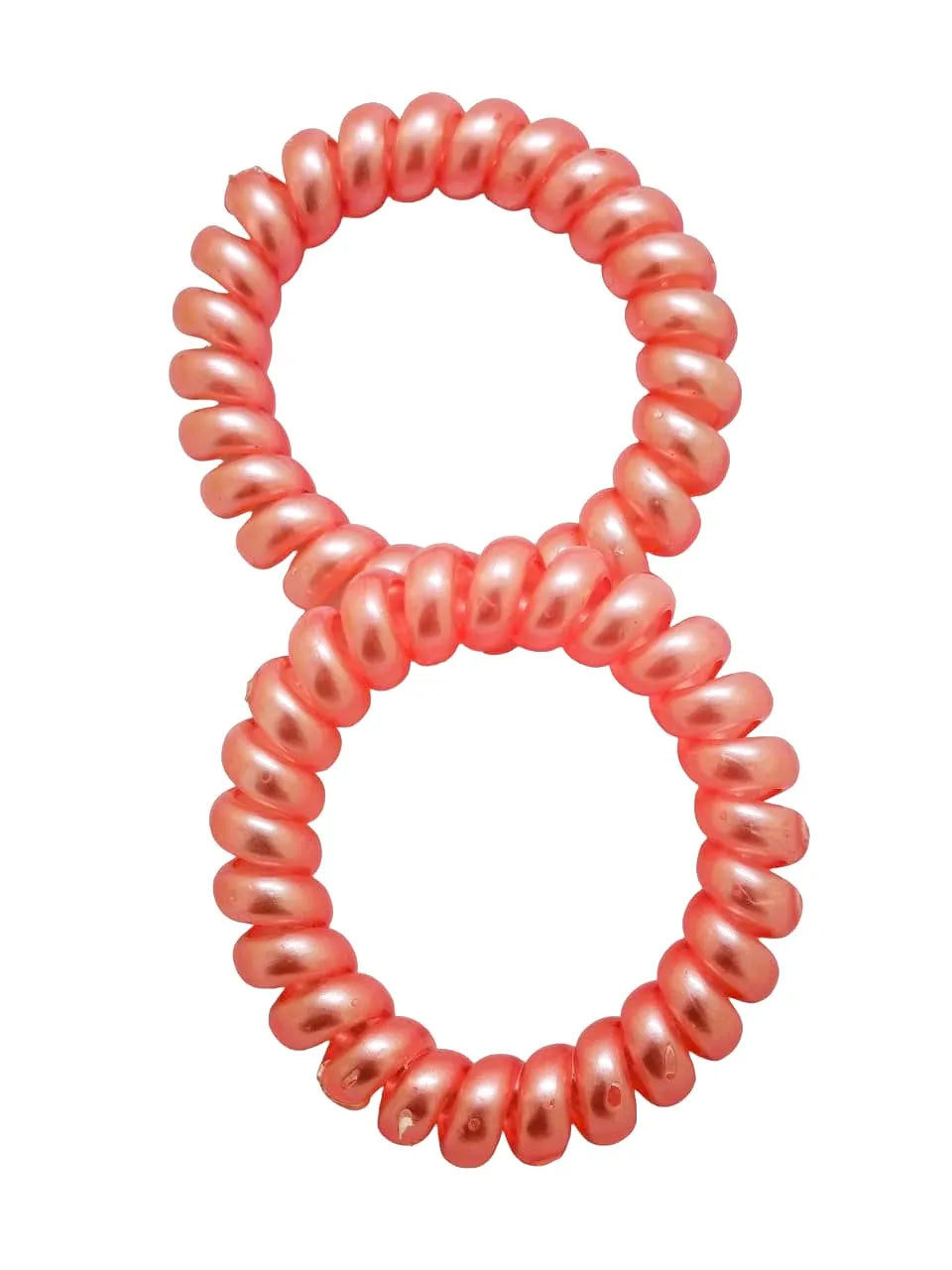 Set of 4 Red Spring Ponytail Holders