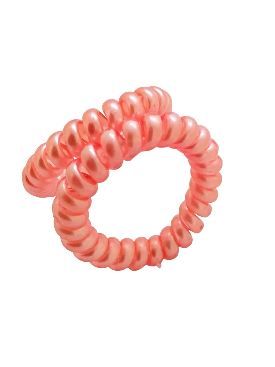 Set of 4 Red Spring Ponytail Holders
