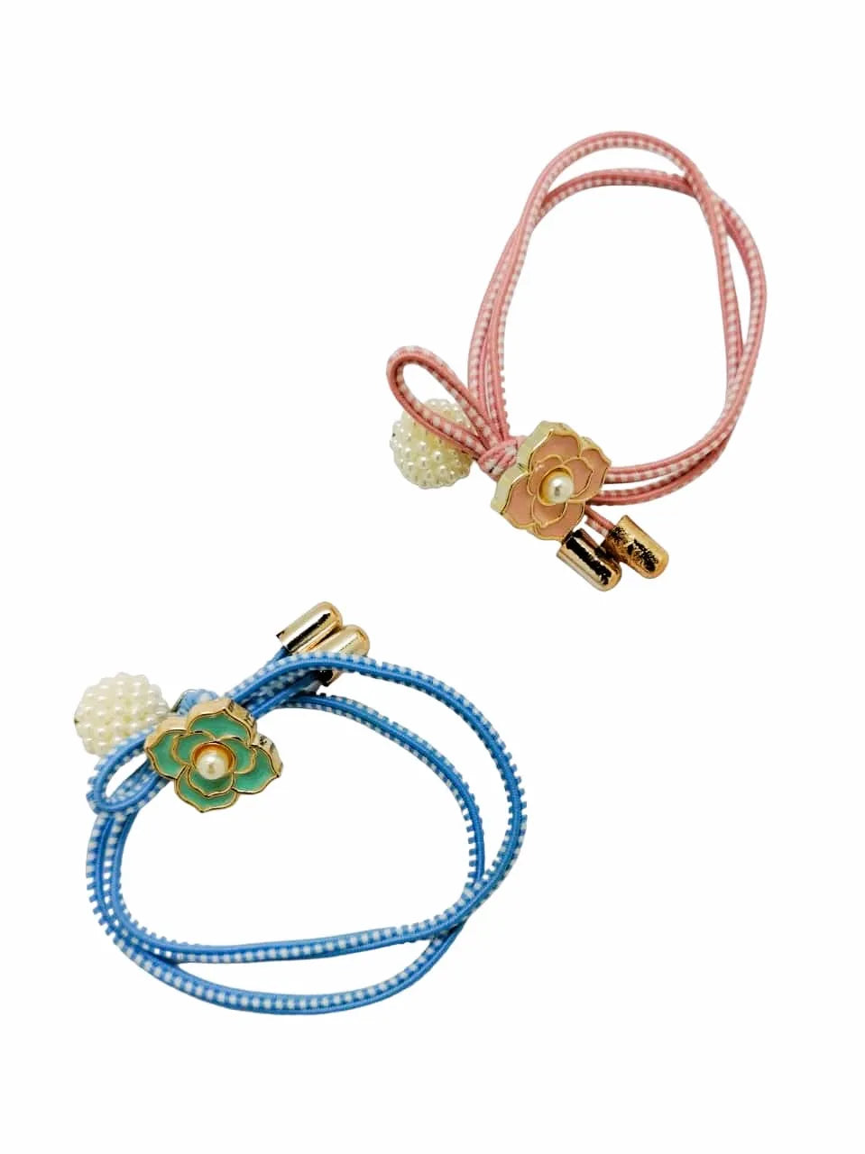 Set of 5 Beaded Ponytail Holders