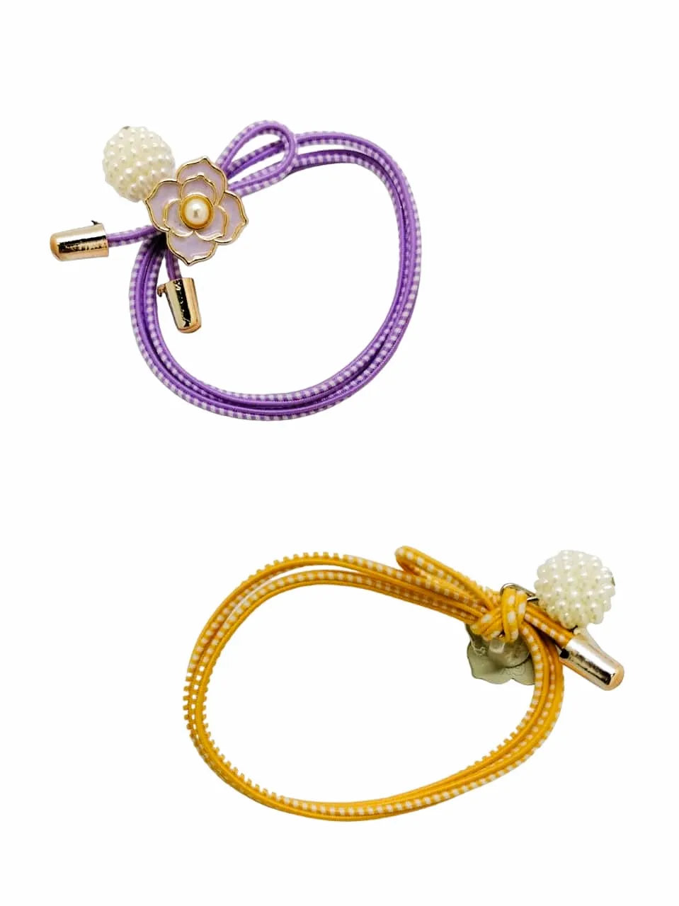 Set of 5 Beaded Ponytail Holders