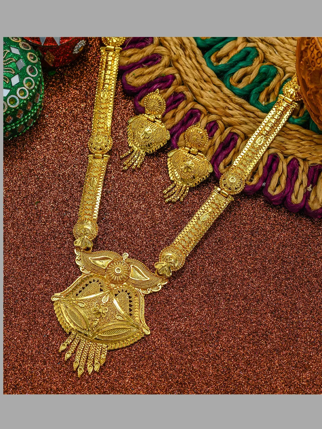 Luxurious Gold Plated Necklace Set