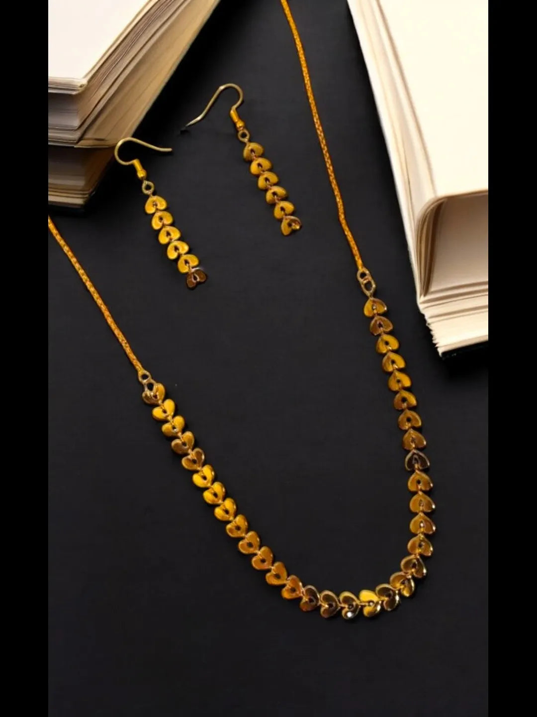 Gold-Plated Heart Shaped Jewellery Set