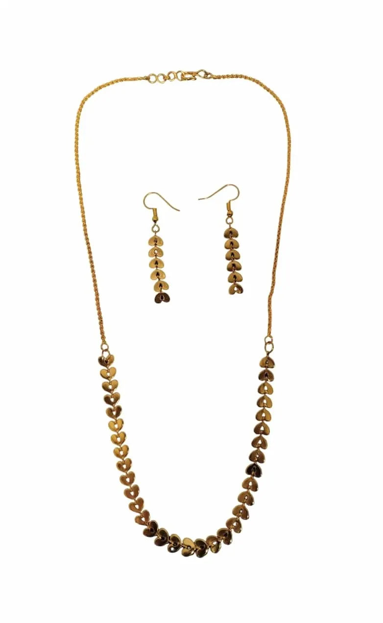 Gold-Plated Heart Shaped Jewellery Set