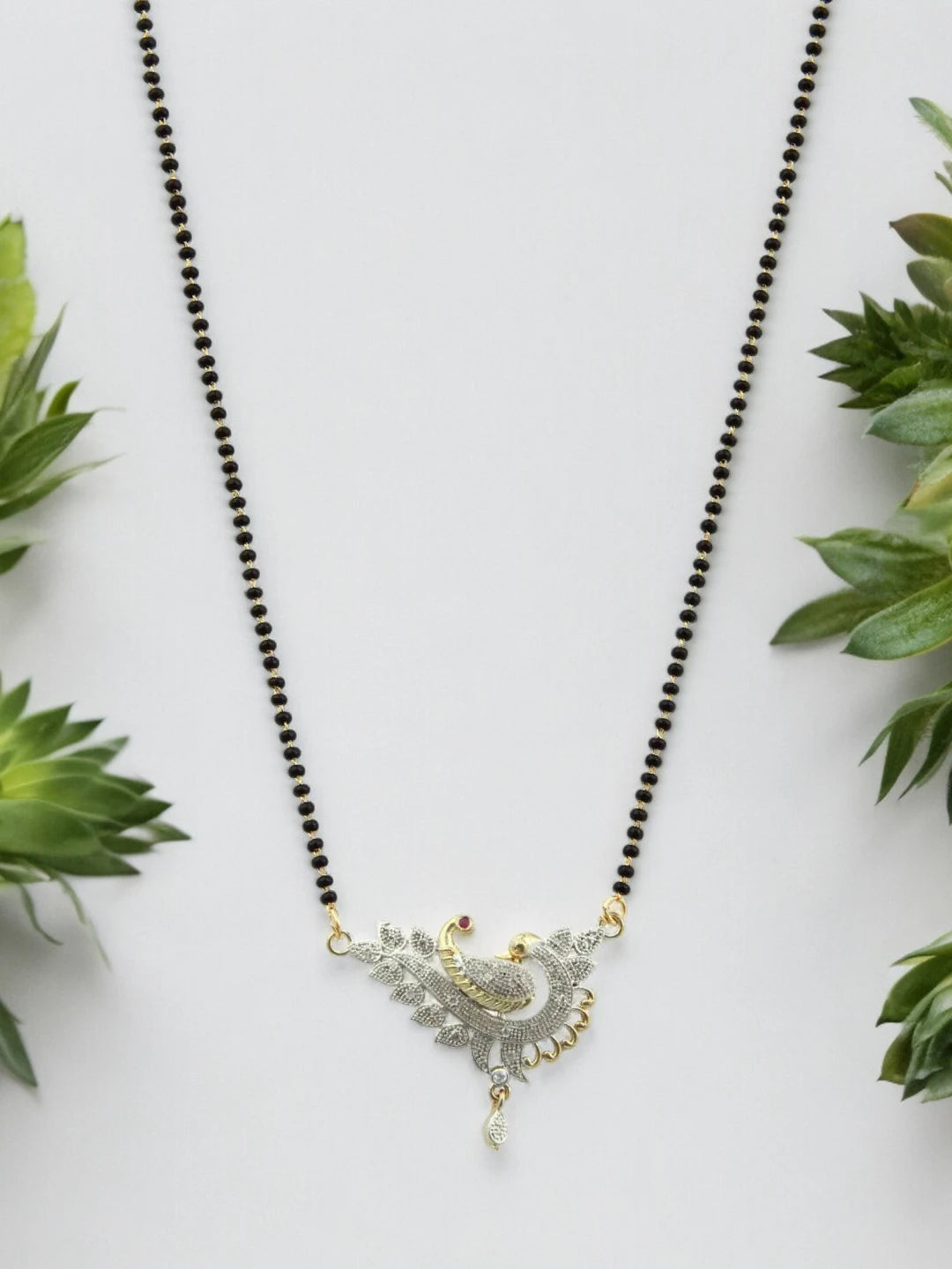 American Diamond Peacock Mangalsutra
