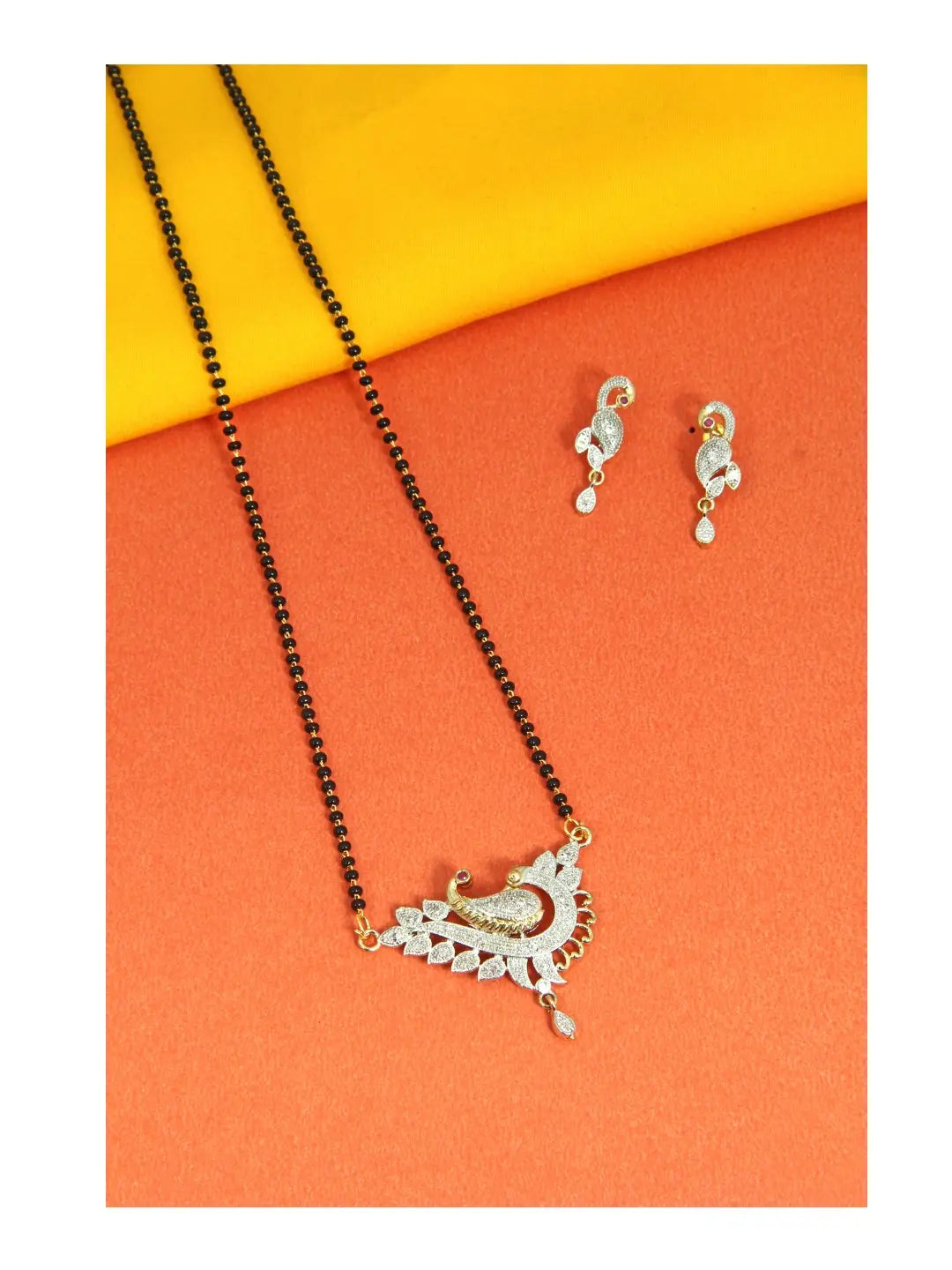 American Diamond Peacock Mangalsutra