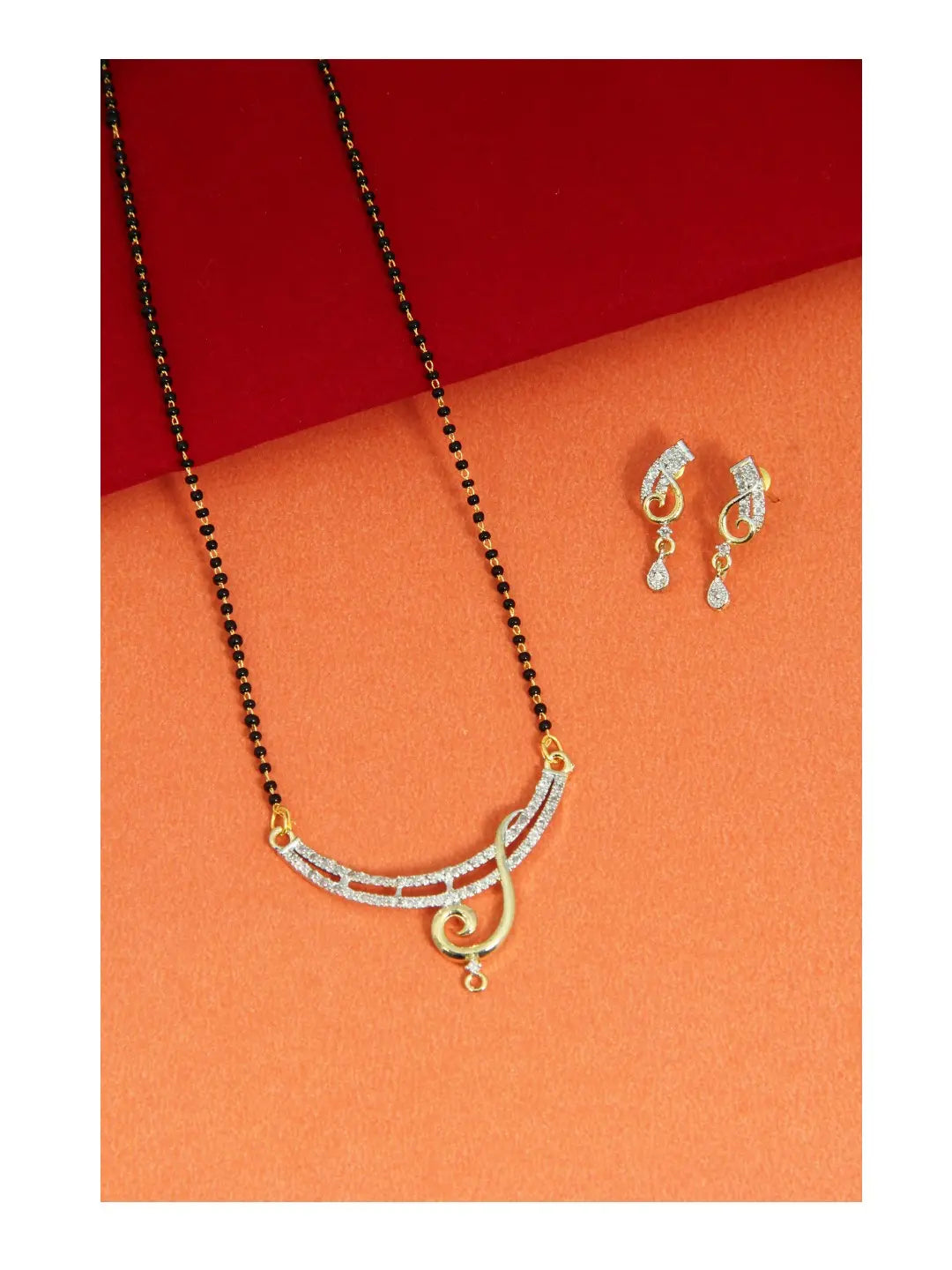 Half-Moon Rings Mangalsutra