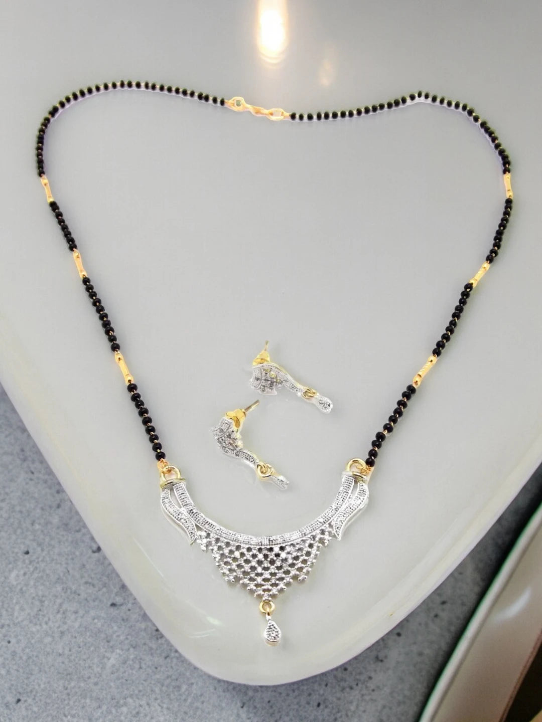 AD Mangalsutra With Earrings