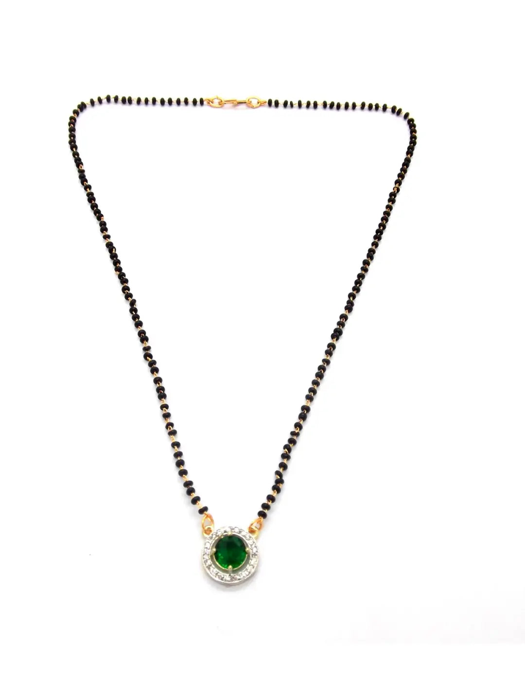 Green Stone Mangalsutra Set
