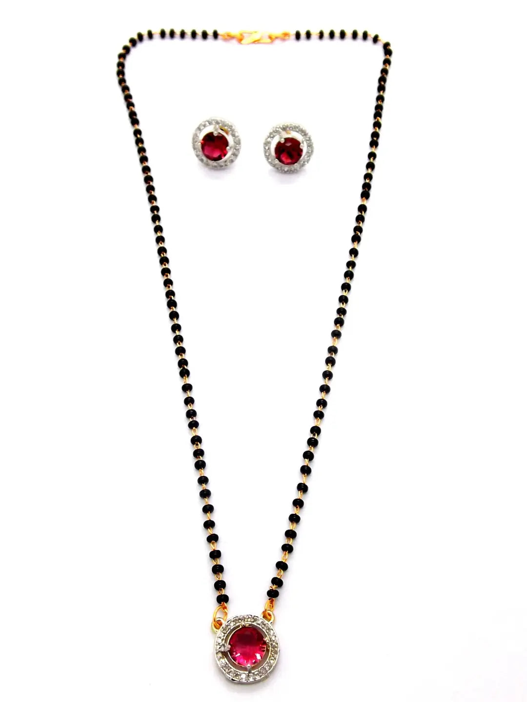 Ruby Stone Mangalsutra Set