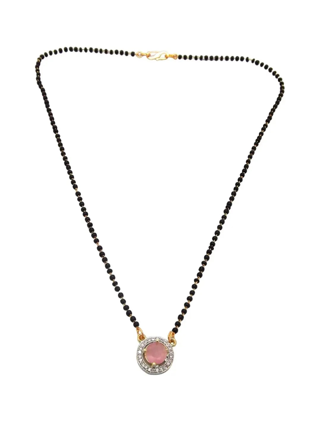 Baby Pink Stone Mangalsutra Set