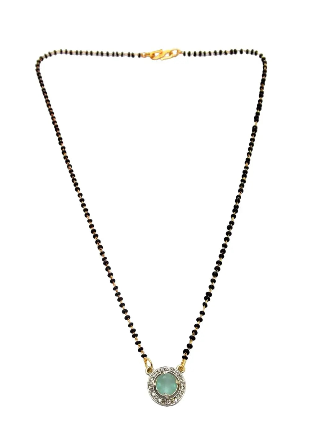 Sea Green Stone Mangalsutra Set