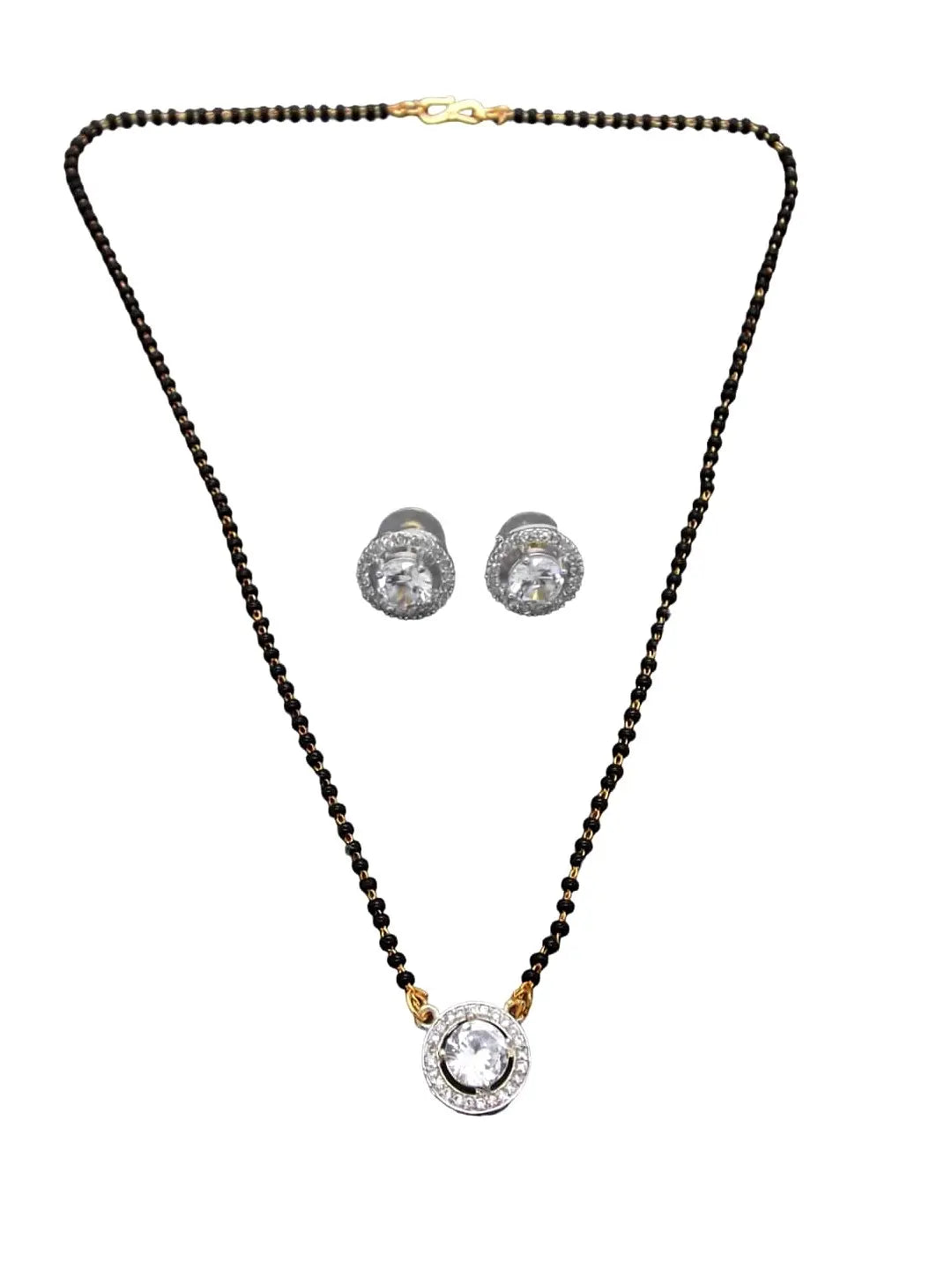 Silver Stone Mangalsutra Set