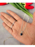 Royal Blue Stone Pendant Chain