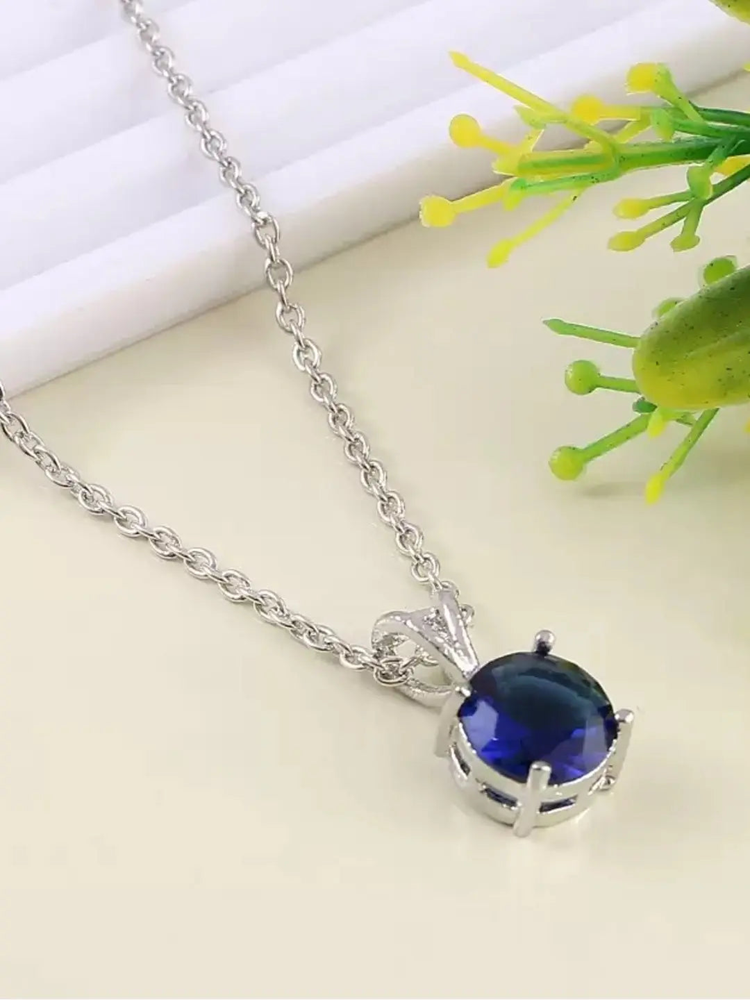 Royal Blue Stone Pendant Chain