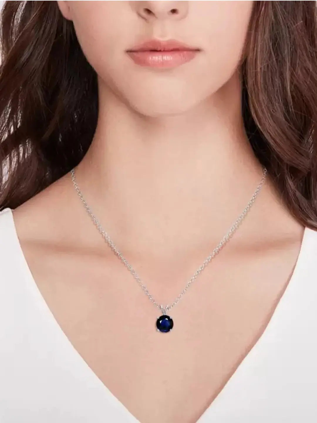 Royal Blue Stone Pendant Chain