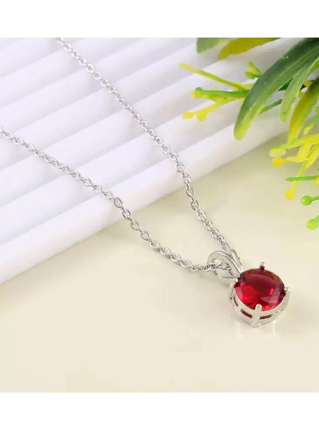 Ruby Pendant Chain
