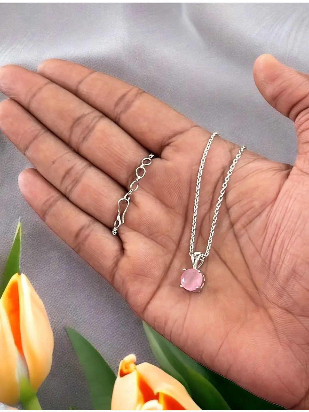 Blush Pink Pendant Chain