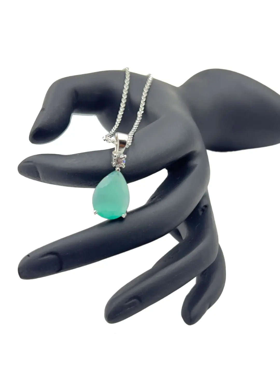 Sea Green Drop Pendant Chain