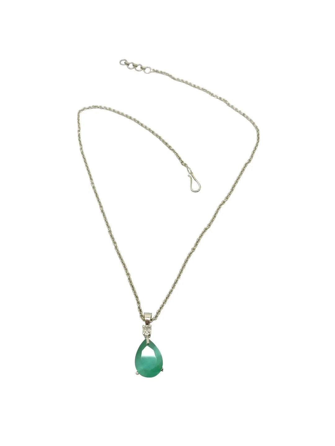 Sea Green Drop Pendant Chain