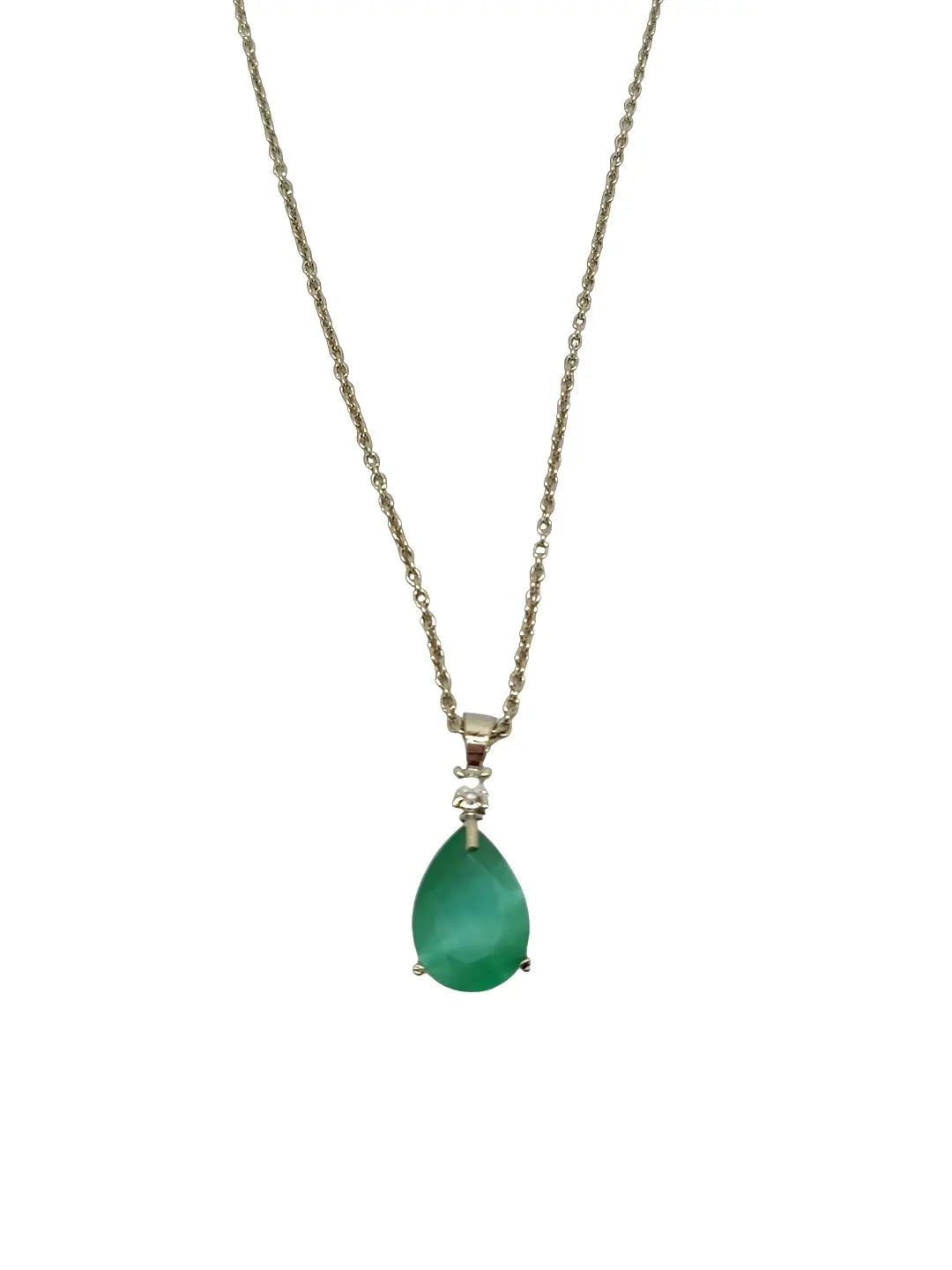 Sea Green Drop Pendant Chain