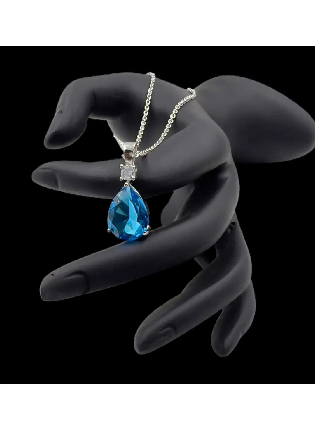 Blue Drop Pendant Chain