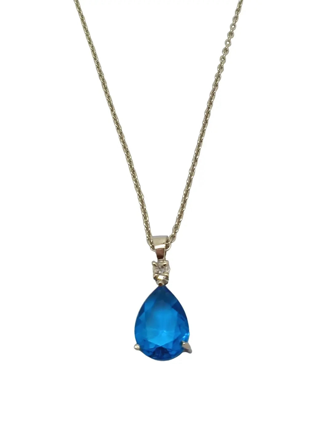 Blue Drop Pendant Chain