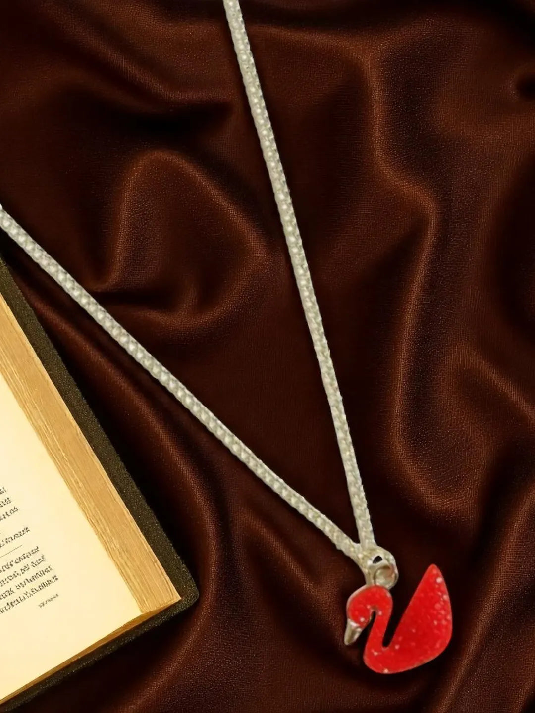 Silver-Plated Silver Stone-Studded Pendant with Chain